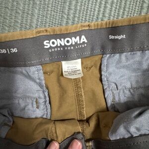 Sonoma Straight Fit Pants - khaki pair